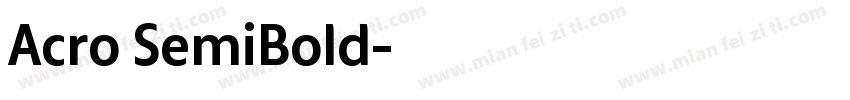 Acro SemiBold字体转换